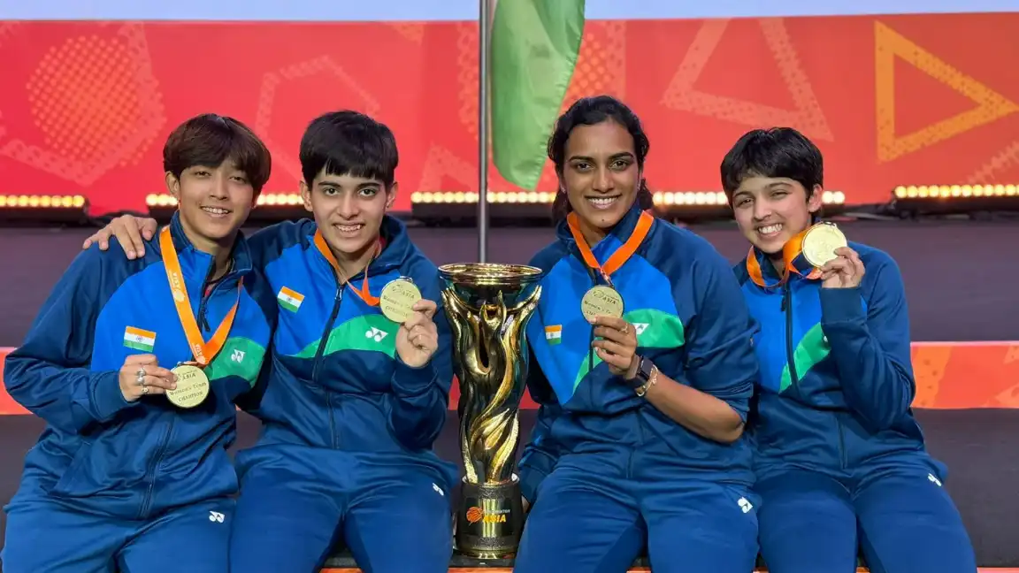 India made history by clinching the gold medal at the Badminton Asia Team Championships