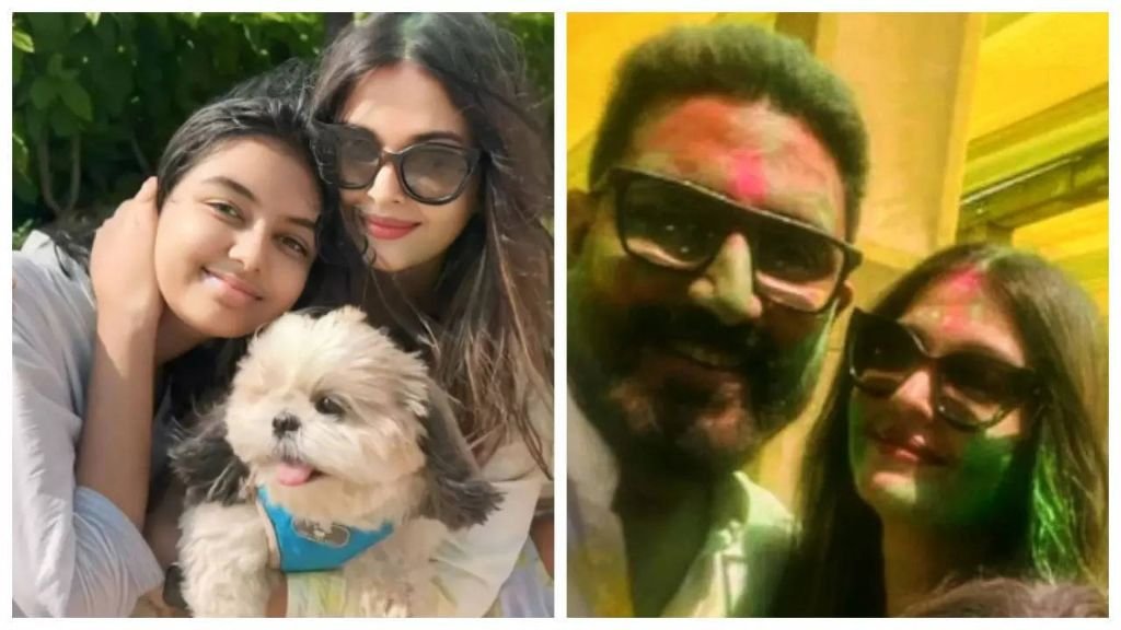 Aishwarya and Abhishek Bachchan celebrate Holi with friends, capturing festive moments in vibrant colors.