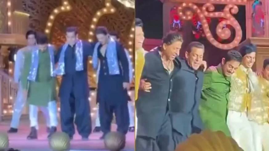 Salman Khan, Shah Rukh Khan, Aamir Khan dance to ‘Naatu Naatu’ at pre-wedding festivities of Anant Ambani and Radhika