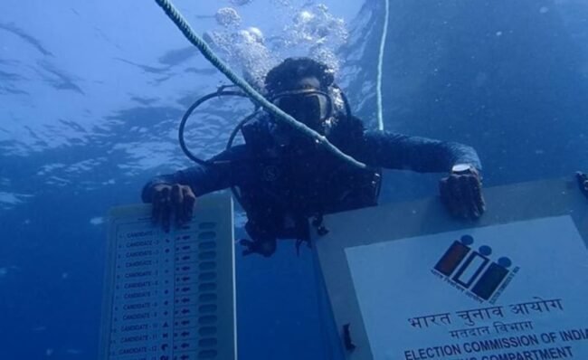 Scuba divers promote civic engagement underwater in a viral voter awareness campaign.
