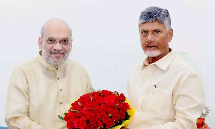 CM Chandrababu meets Union Home Minister Amit Shah.