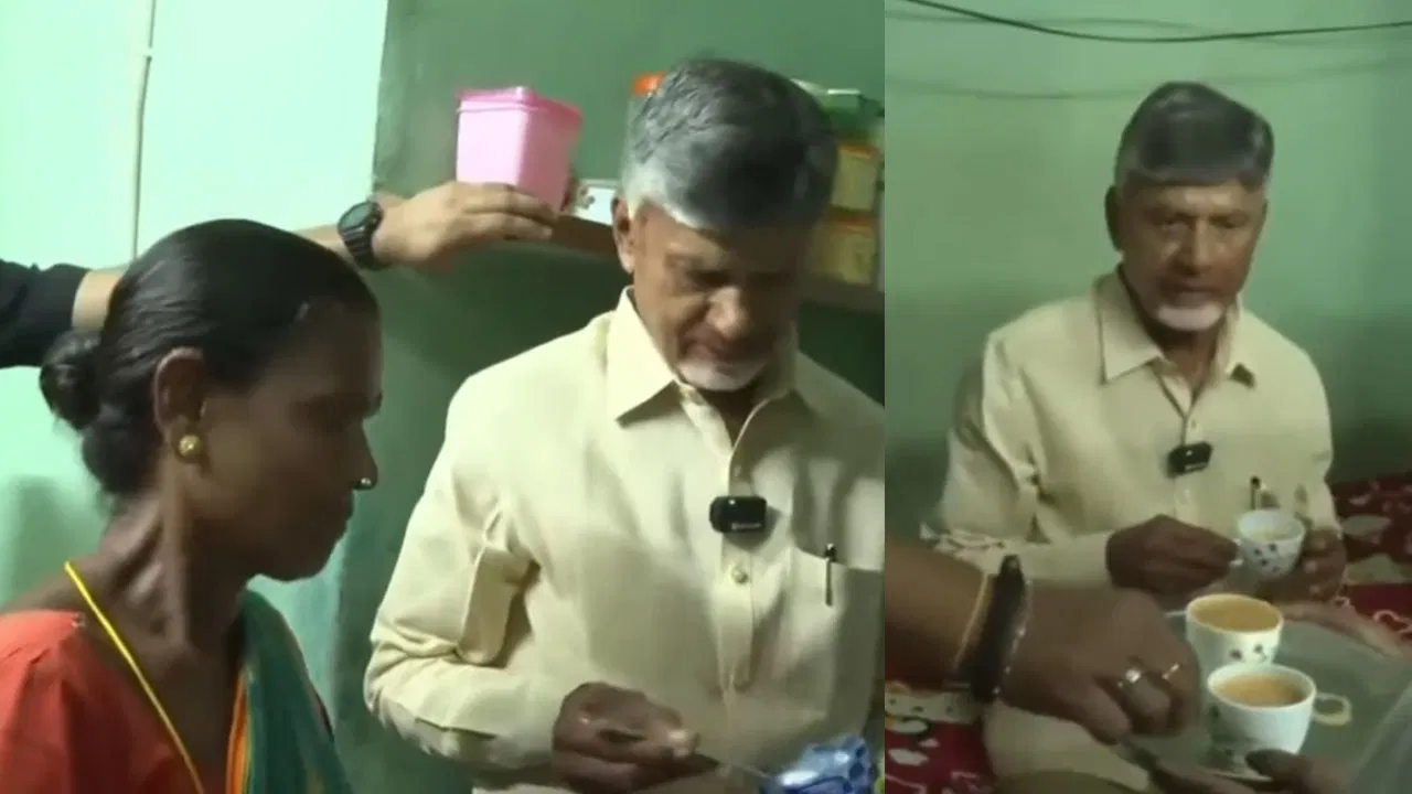 “Launch of Deepam 2.0 scheme… CM Chandrababu personally brews tea.”