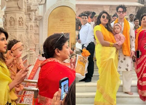 Priyanka Chopra, Nick Jonas, and Daughter Malti Marie's Spiritual Visit to Ayodhya's Ram Mandir