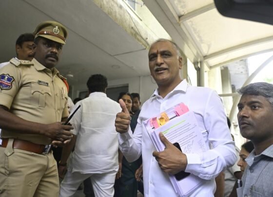 Telangana Minister Harish Rao Appears Before PC Ghose Commission