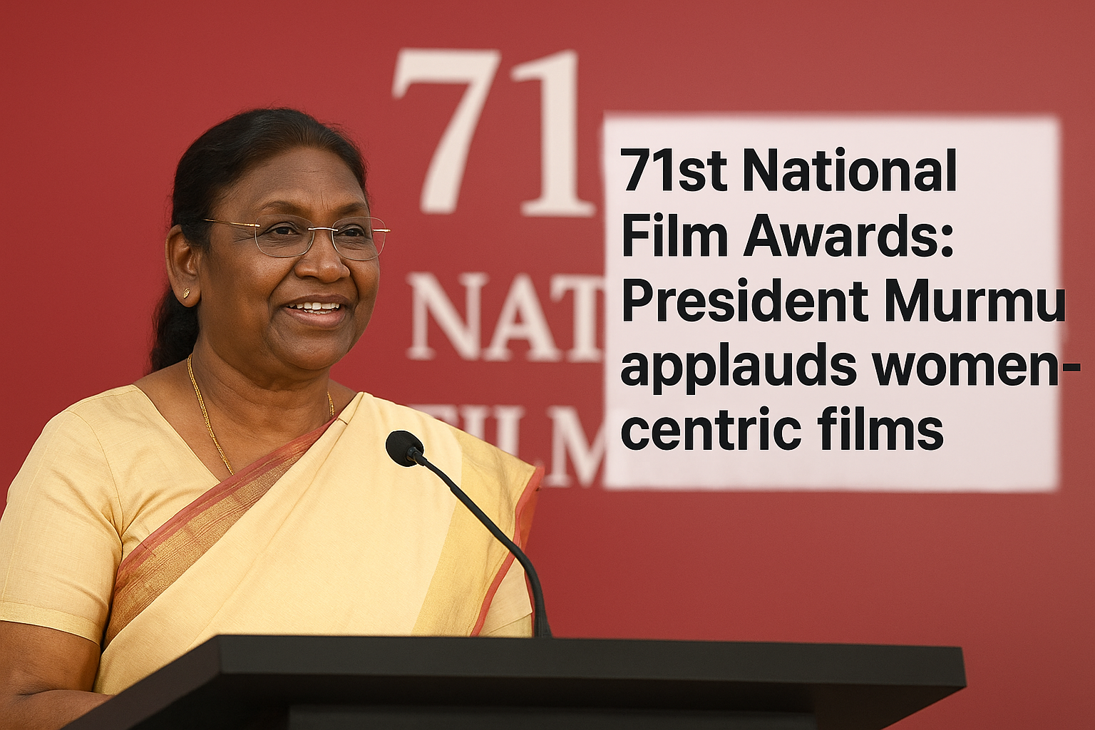 President Droupadi Murmu hails women-driven cinema at the 71st National Film Awards