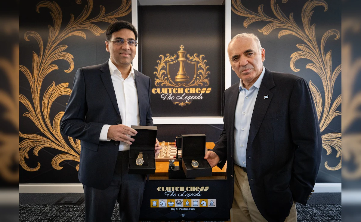 Viswanathan Anand vs Garry Kasparov Clutch Chess Legends Match