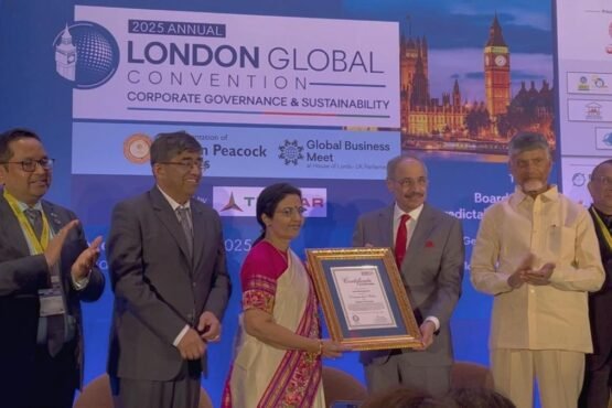Nara Bhuvaneswari honoured with two prestigious awards in London