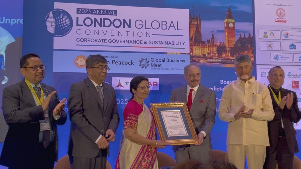 Nara Bhuvaneswari honoured with two prestigious awards in London