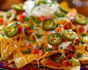 Loaded Nachos with Refried Beans Recipe – A Flavorful Party Favorite!