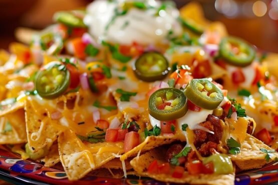 Loaded Nachos with Refried Beans Recipe – A Flavorful Party Favorite!