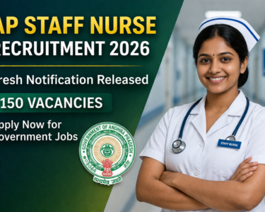 AP Staff Nurse Recruitment 2026: Fresh Notification Released, Apply Now for Government Jobs