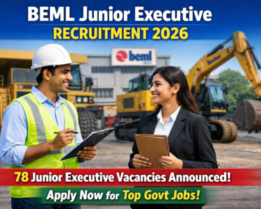 BEML Junior Executive Recruitment 2026: 78 Vacancies Announced, Apply Now for High-Paying Government Jobs