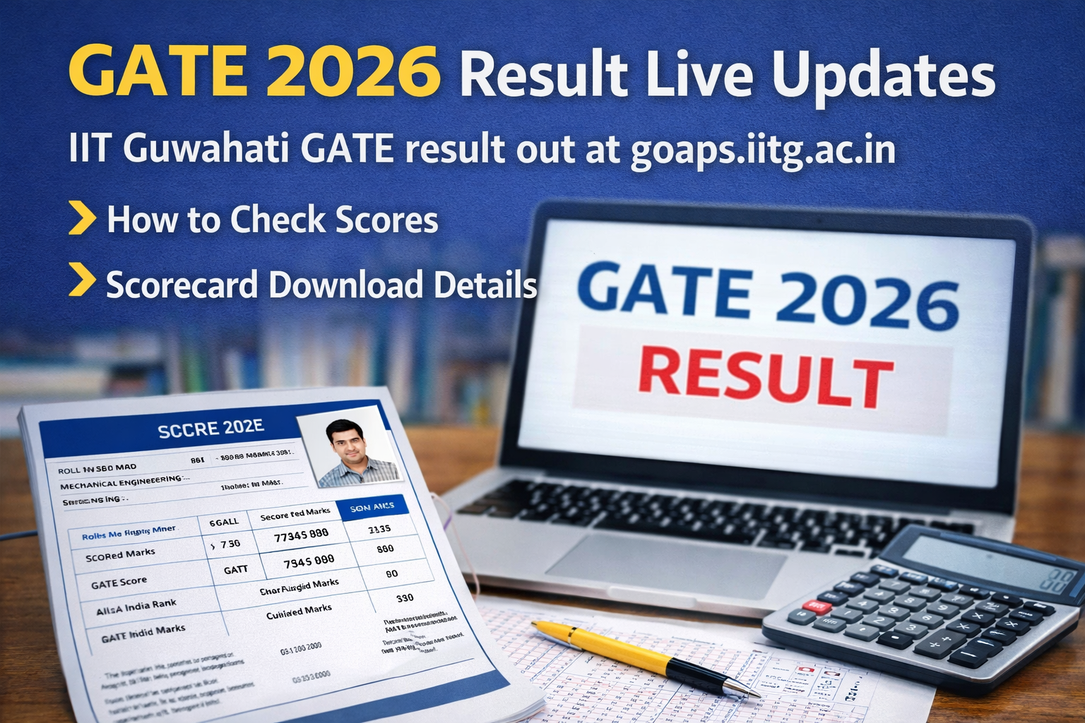 GATE 2026 Result Live Updates: IIT Guwahati to Release Scores Soon at GOAPS Portal, Check Steps to Download and Scorecard Details