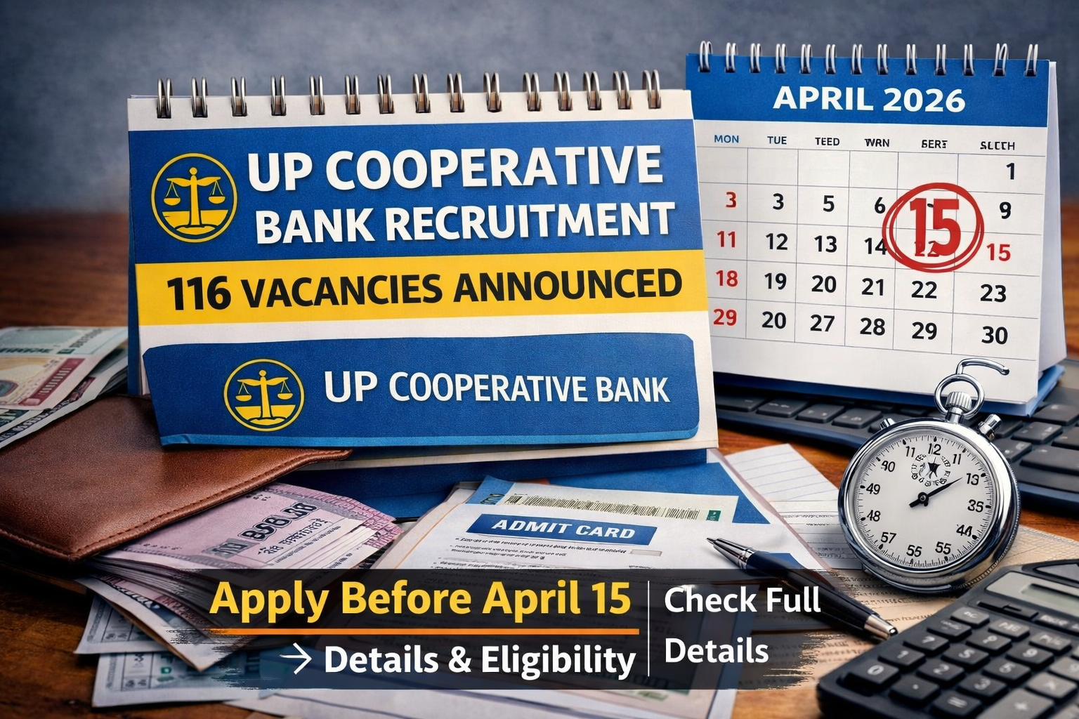 UP Cooperative Bank Recruitment 2026: 116 Vacancies Announced – Apply Before April 15, Check Eligibility, Dates & Full Details
