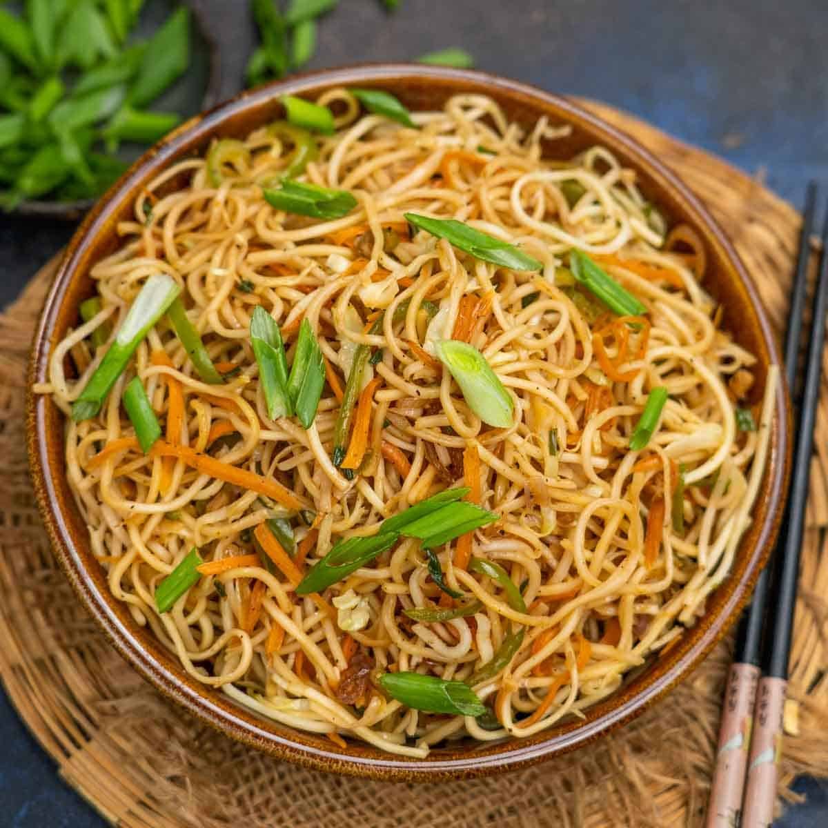 Spicy Veg Noodles Recipe (Restaurant Style)