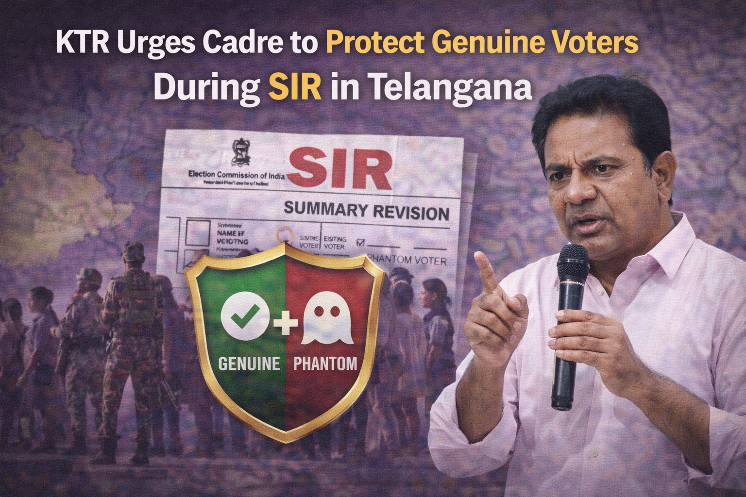 KTR urges cadre to protect genuine voters during SIR in Telangana
