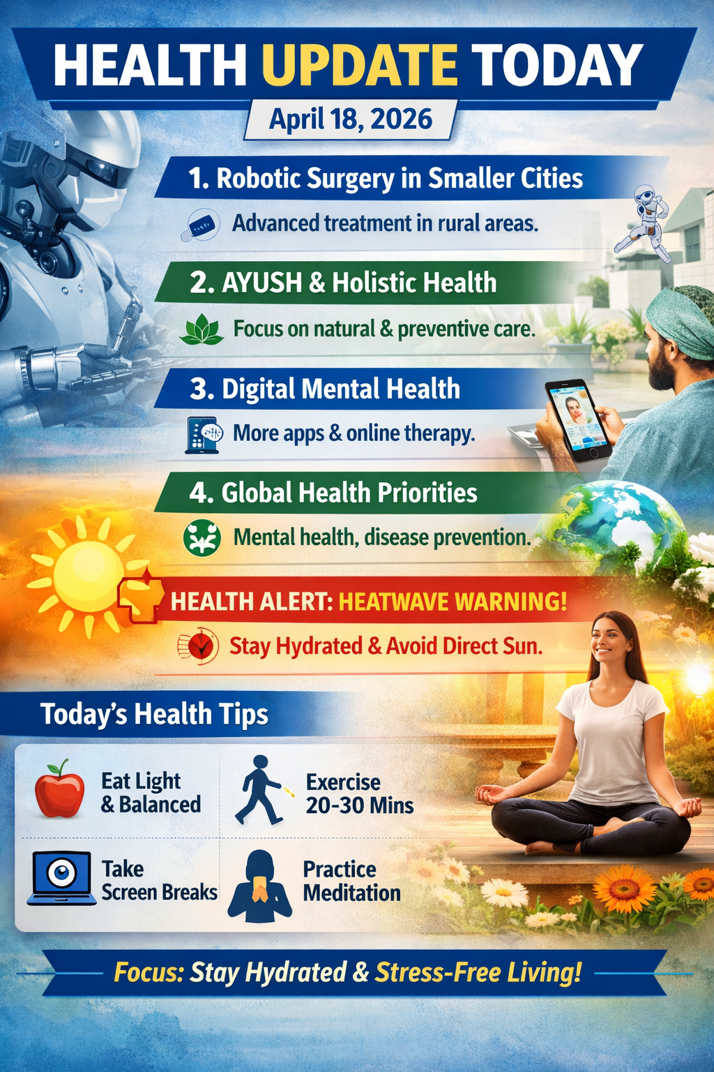 🩺 Health Update Today: Latest Trends, Tips & Alerts (April 18, 2026)