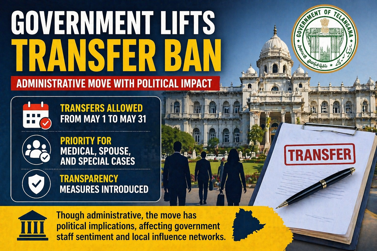 Government Lifts Transfer Ban – Administrative Move with Political Impact