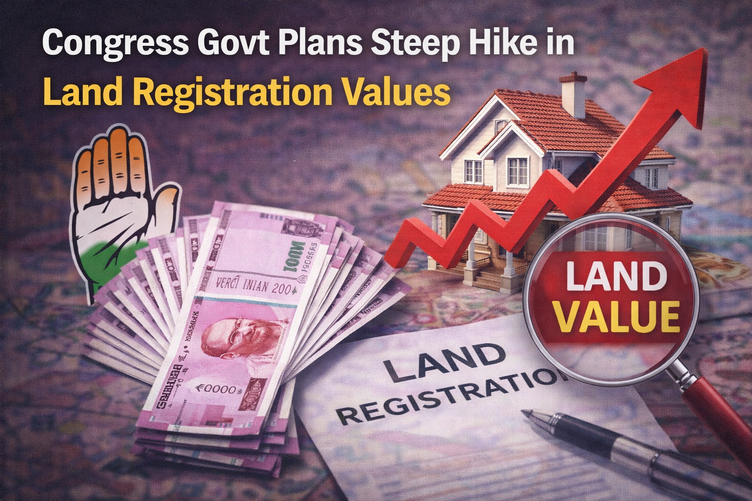 Congress govt plans steep hike in land registration values