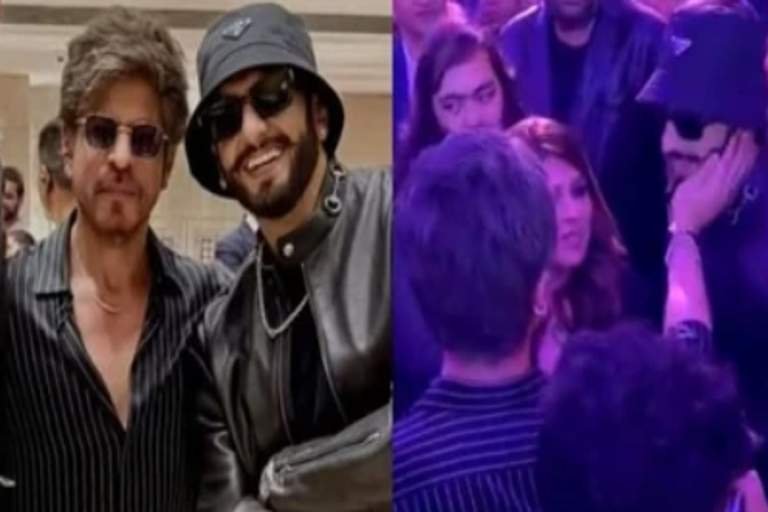 Shah Rukh Khan and Ranveer Singh light up the event with a viral and energetic moment.