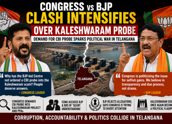 Congress vs BJP Clash Intensifies Over Kaleshwaram Probe