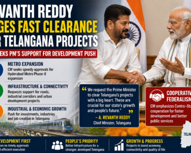 Revanth Reddy urges Telangana development progress