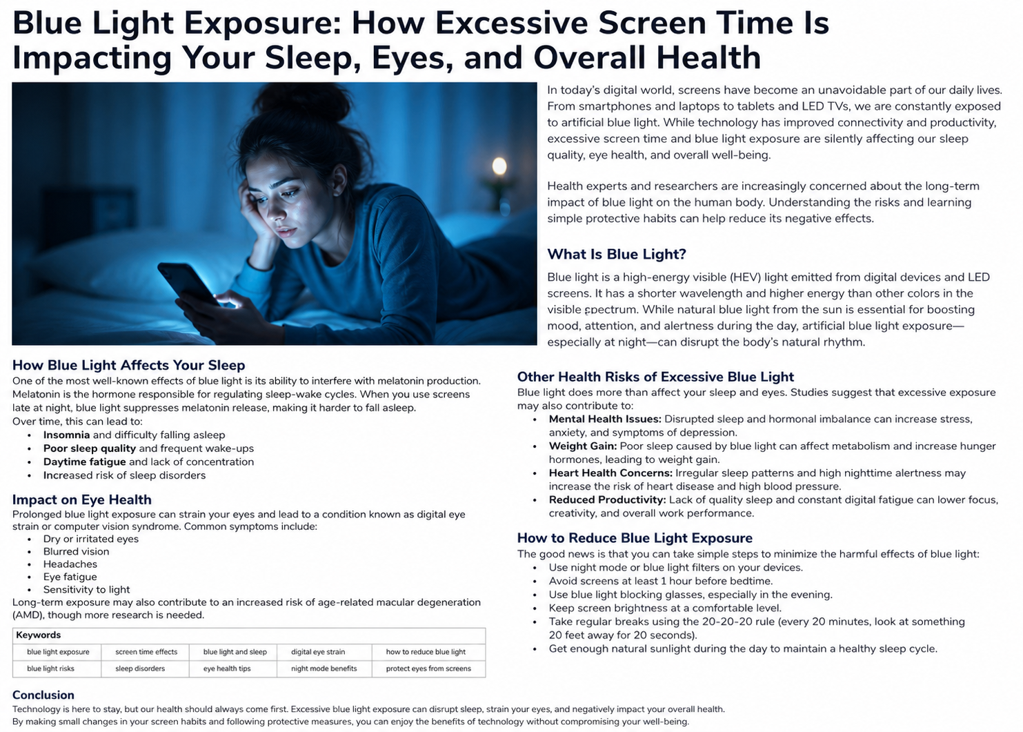 Blue Light Exposure Rising Among Young Adults: Doctors Warn About Serious Health Risks From Excessive Screen Time