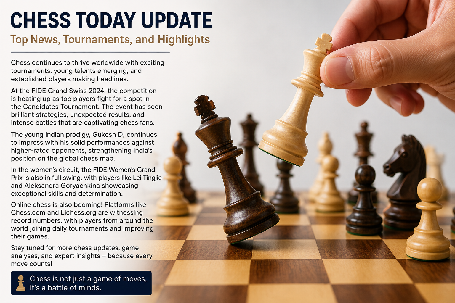 Chess Today Update: Global Tournaments, Rising Stars, and Major Headlines