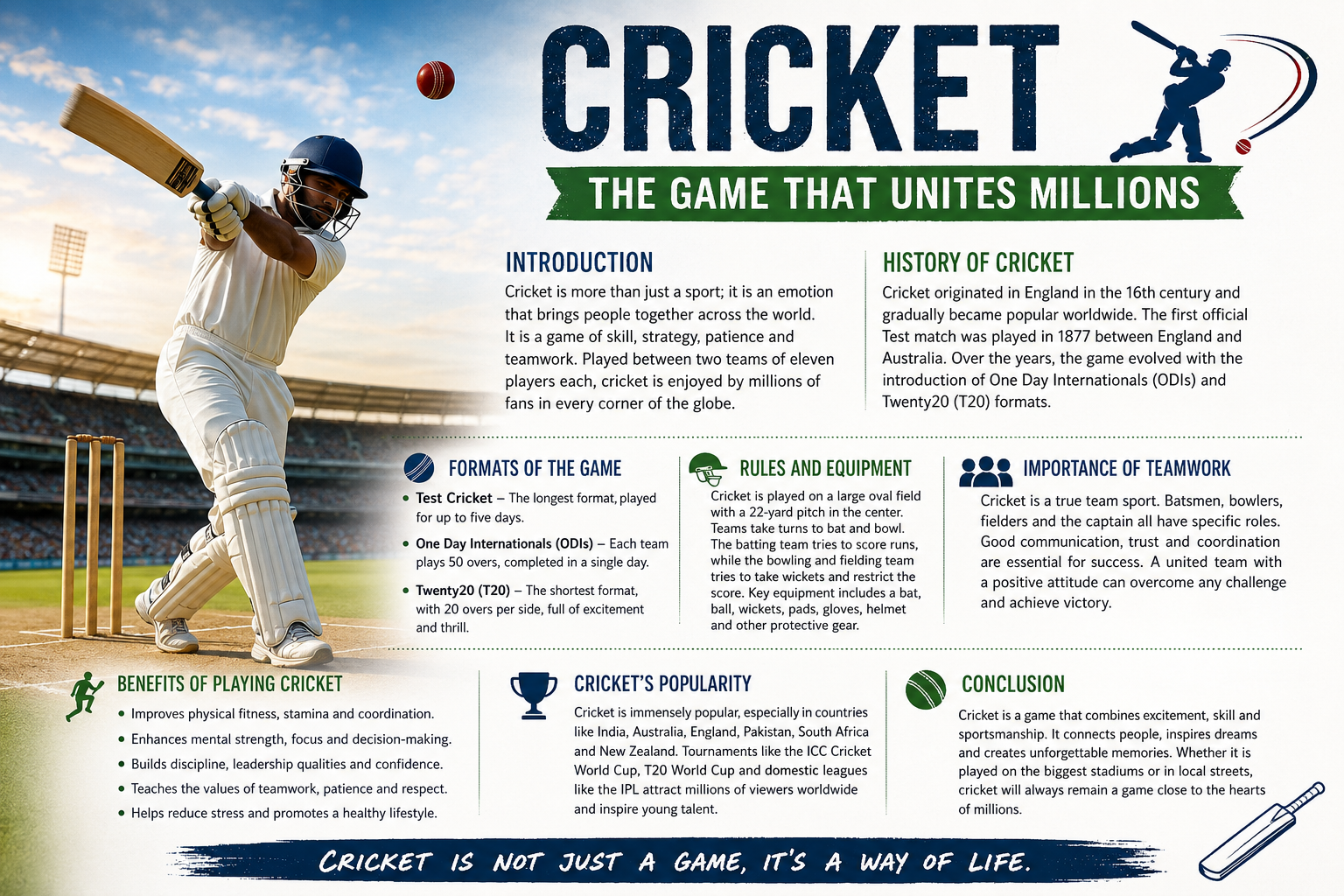 Cricket – The Game That Unites Millions