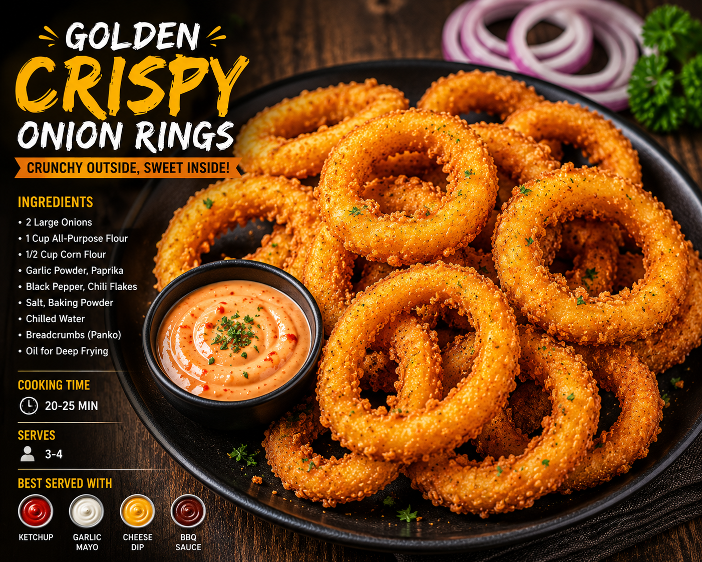 Golden Crispy Onion Rings – The Ultimate Crunchy Snack