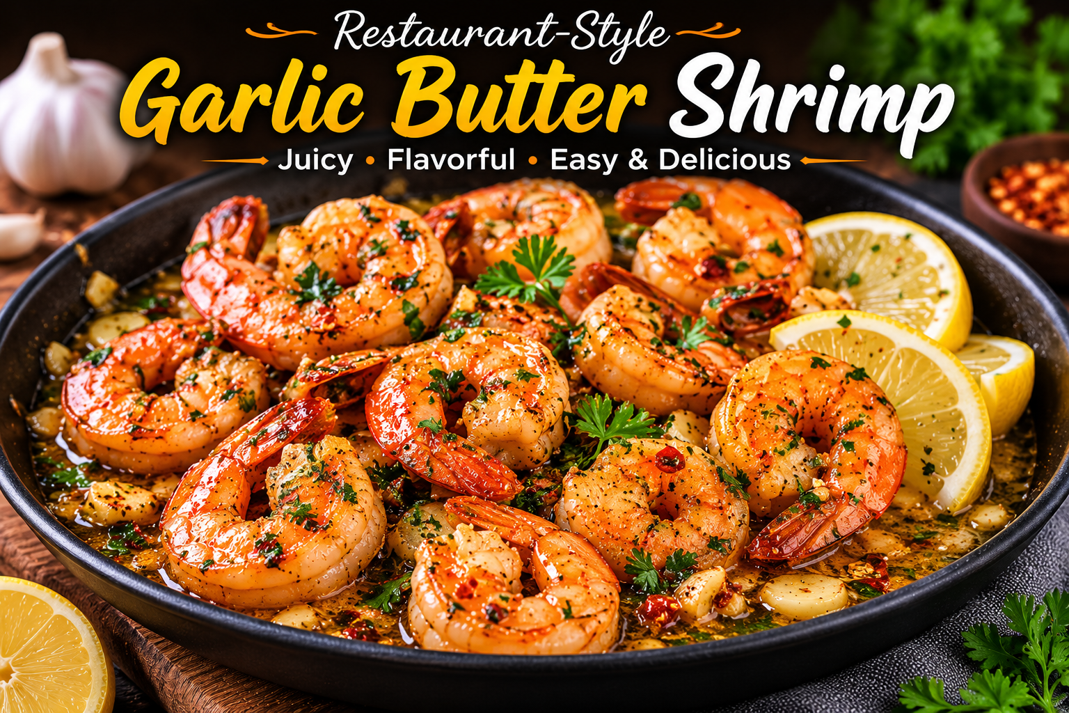 Restaurant-Style Garlic Butter Shrimp Recipe – Juicy, Flavorful & Ready in 20 Minutes