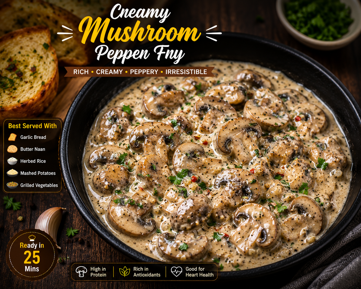 Creamy Mushroom Pepper Fry – A Rich & Flavorful Restaurant Special