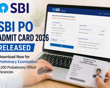 SBI PO Admit Card 2026 Released: Download Prelims Hall Ticket for 1,500 Probationary Officer Vacancies
