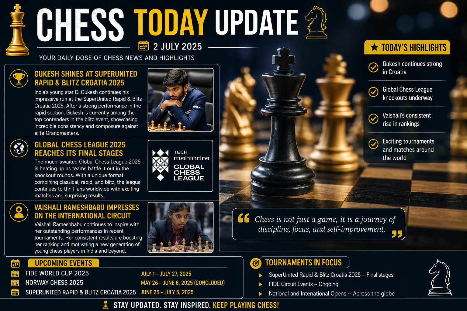 Chess Today Update – Global Chess Scene Highlights (July 2 Edition)