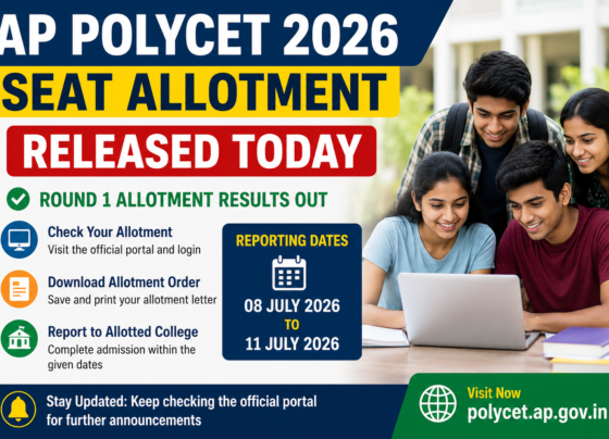 AP POLYCET 2026 Seat Allotment Released: Students Must Complete Reporting Without Delay