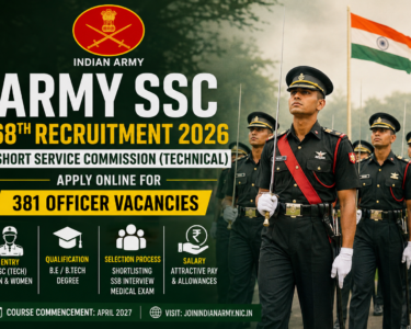 Army SSC 68th Recruitment 2026 Notification Released