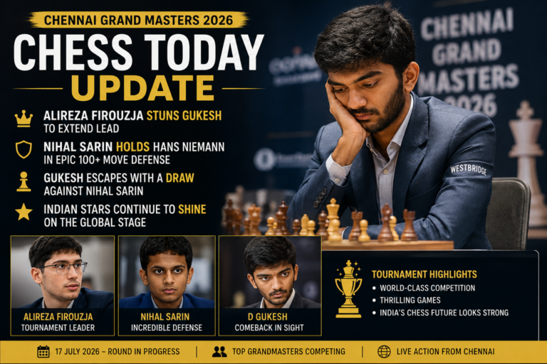 Chennai Grand Masters 2026: Gukesh Looks to Bounce Back as India’s Chess Stars Continue Their Strong Run
