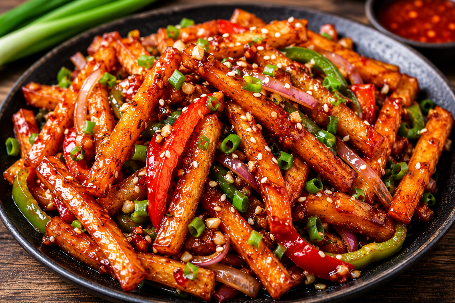 Restaurant-Style Honey Chilli Potato Recipe – Crispy, Sweet & Spicy Delight