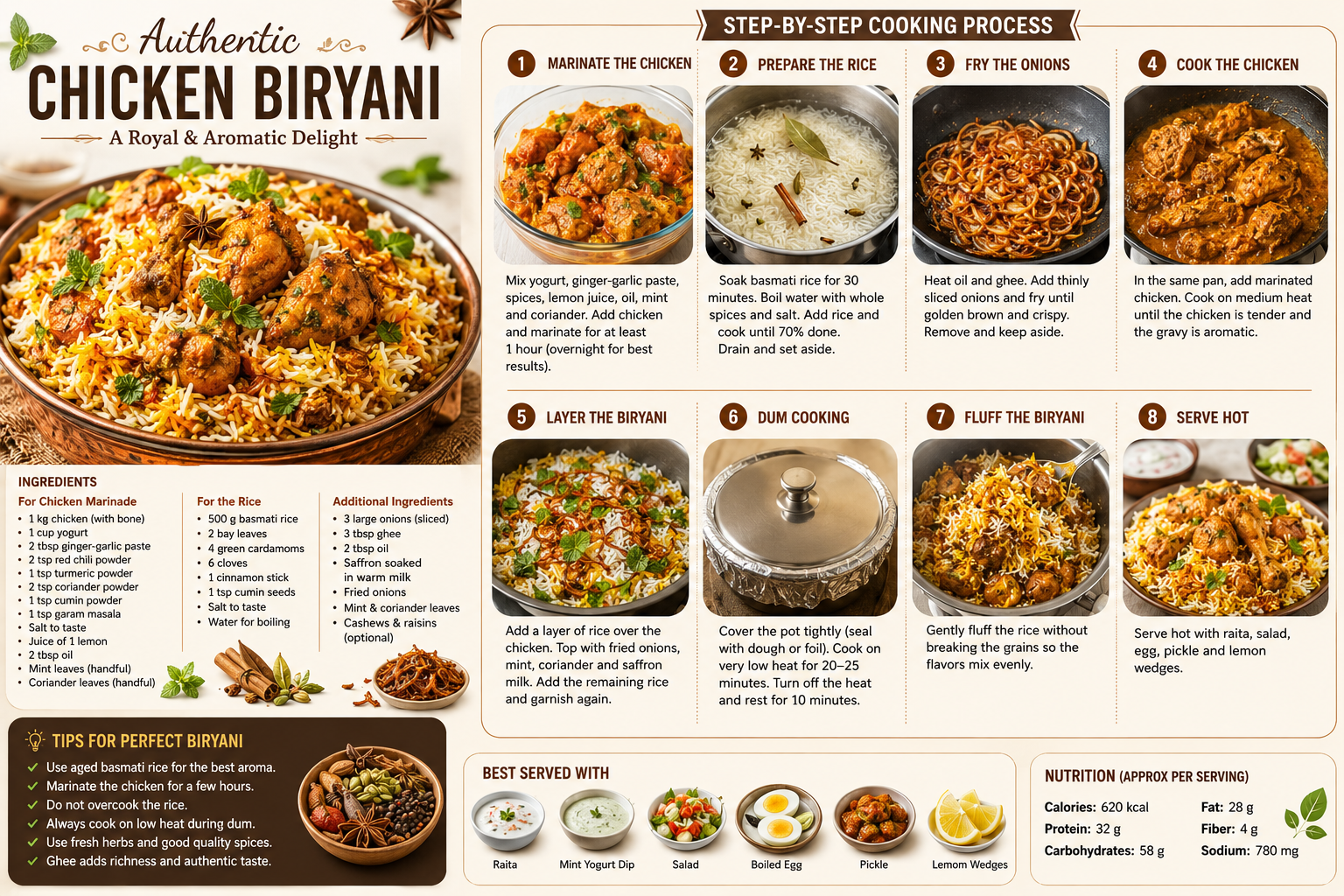 Authentic Chicken Biryani Recipe – Step-by-Step Cooking Guide