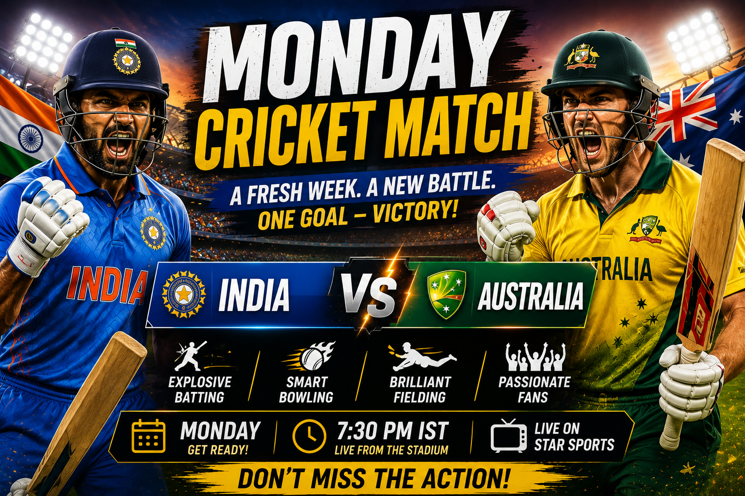 Cricket Match: A Fresh Week Begins with an Exciting Cricket Clash