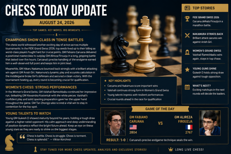 Chess Today Update: Pranesh M Wins Kanizsa Open 2026