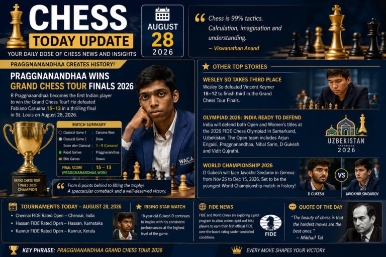 Praggnanandhaa Makes Chess History With Grand Chess Tour Victory