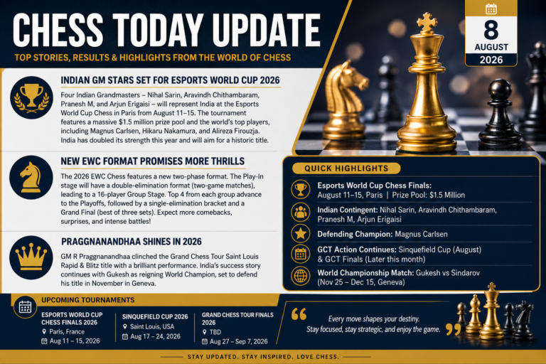 Indian Chess Stars Prepare for Esports World Cup 2026