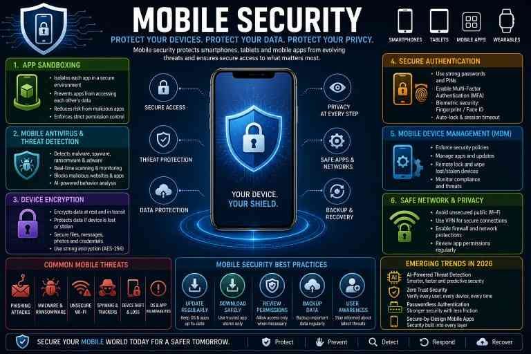 Mobile Security in 2026: Protecting Smartphones, Tablets, and Mobile Apps from Modern Cyber Threats