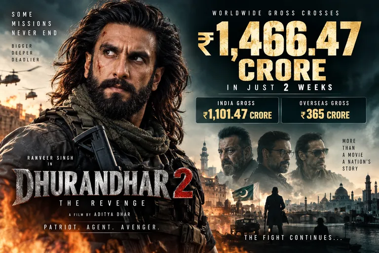 Dhurandhar 2 Box Office: Worldwide Gross Reaches ₹1,466.47 Crore in Two Weeks