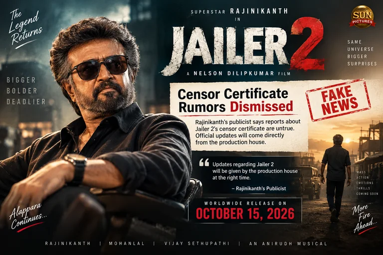 Jailer 2 Censor Certificate Rumors: Rajinikanth’s Team Dismisses Reports Ahead of October 15 Release