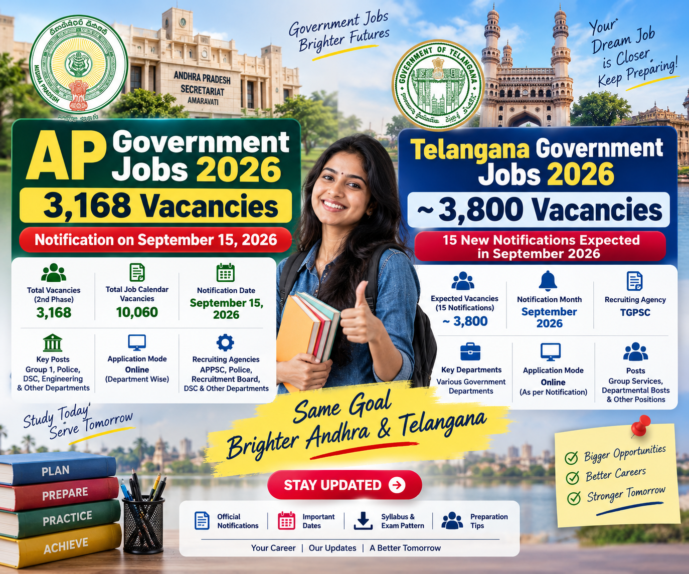 AP Government Jobs 2026: 3,168 Vacancies Notification on September 15 – Check Group 1, Police, DSC & Other Jobs