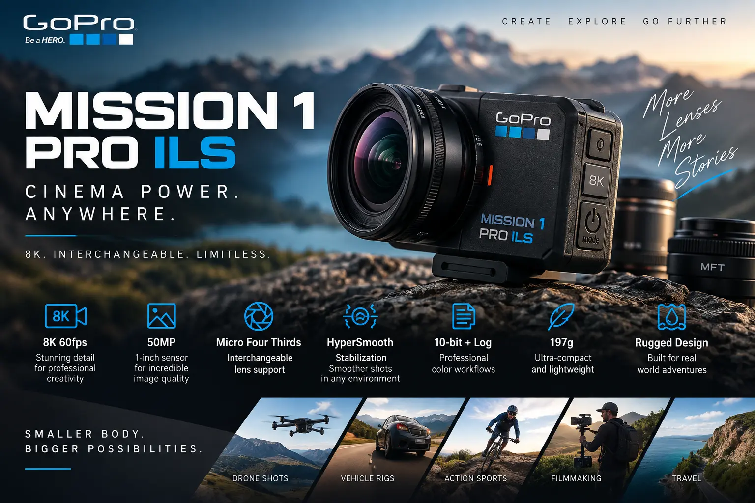 GoPro MISSION 1 PRO ILS Brings 8K Cinema Power to a Compact Camera