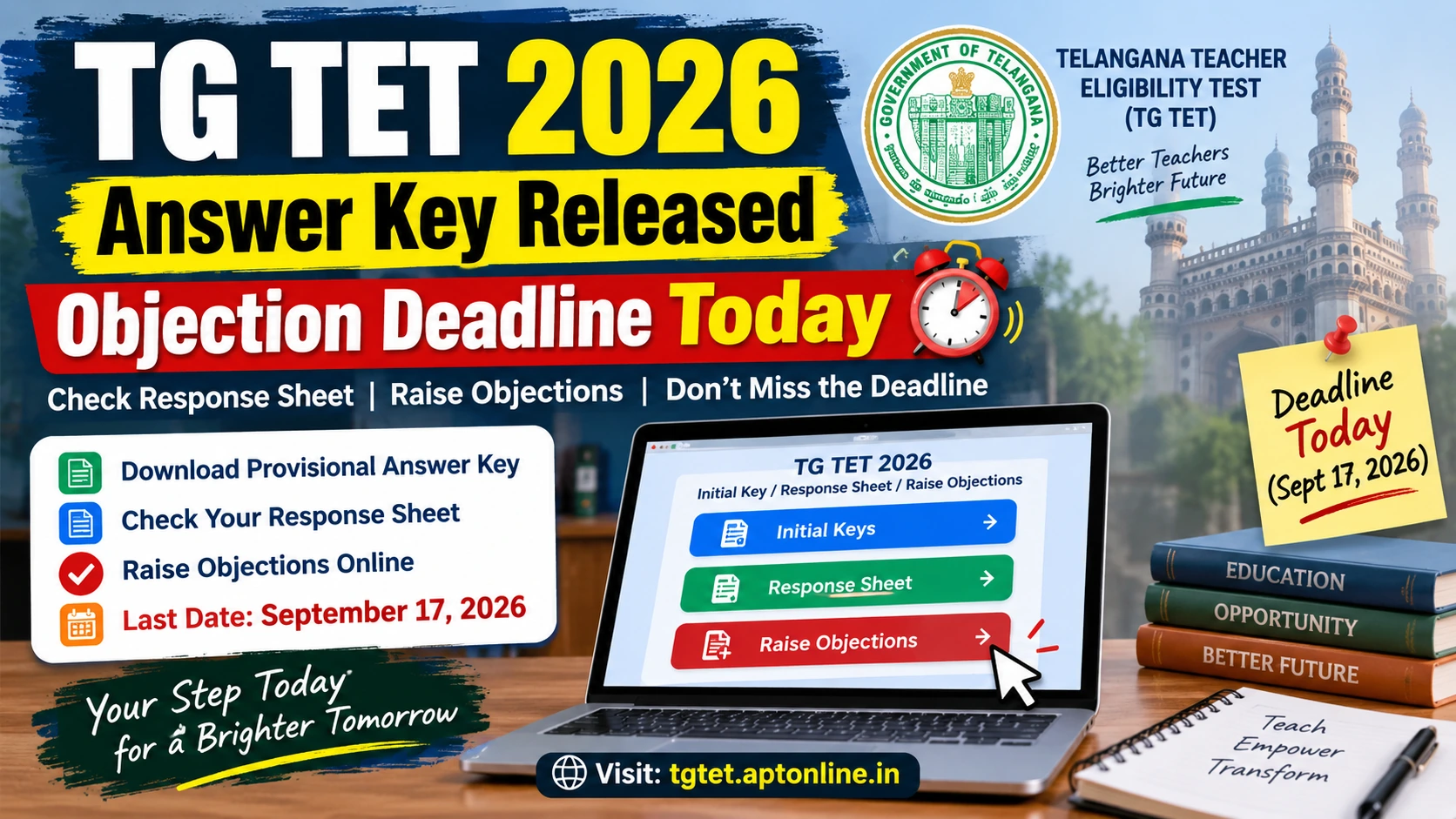 TG TET 2026 Answer Key Released – Objection Deadline Today, Check Response Sheet and Raise Objections