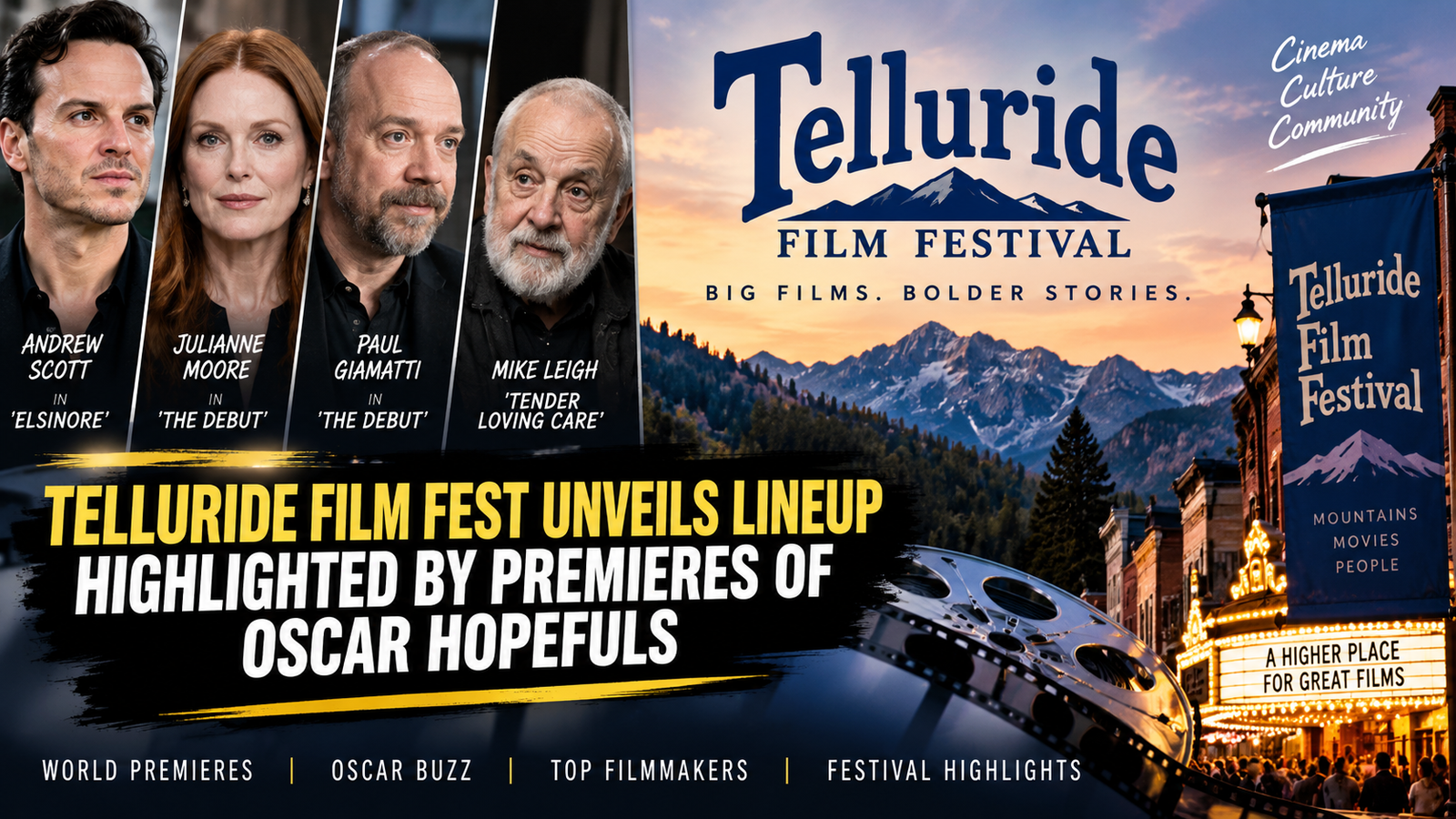 Telluride Film Fest Unveils Lineup Highlighted by Premieres of Oscar Hopefuls